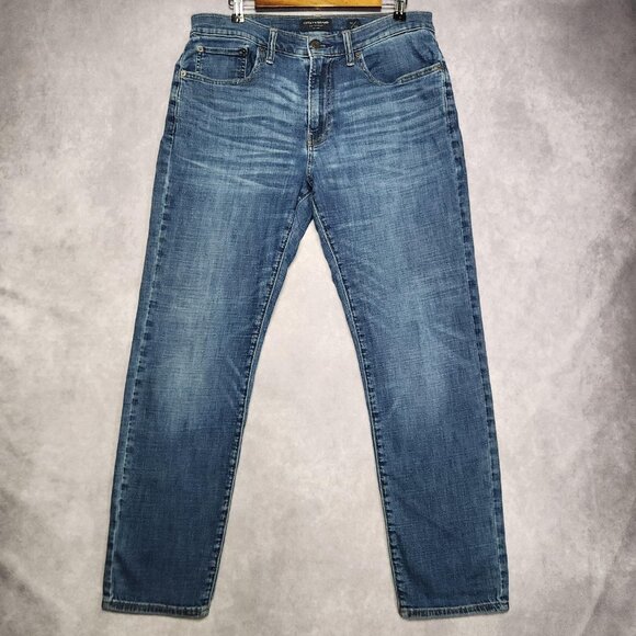 Lucky Brand Other - Lucky Brand 121 Slim Straight Jeans Mens 34x32 Blue Denim Stretch Classic Casual